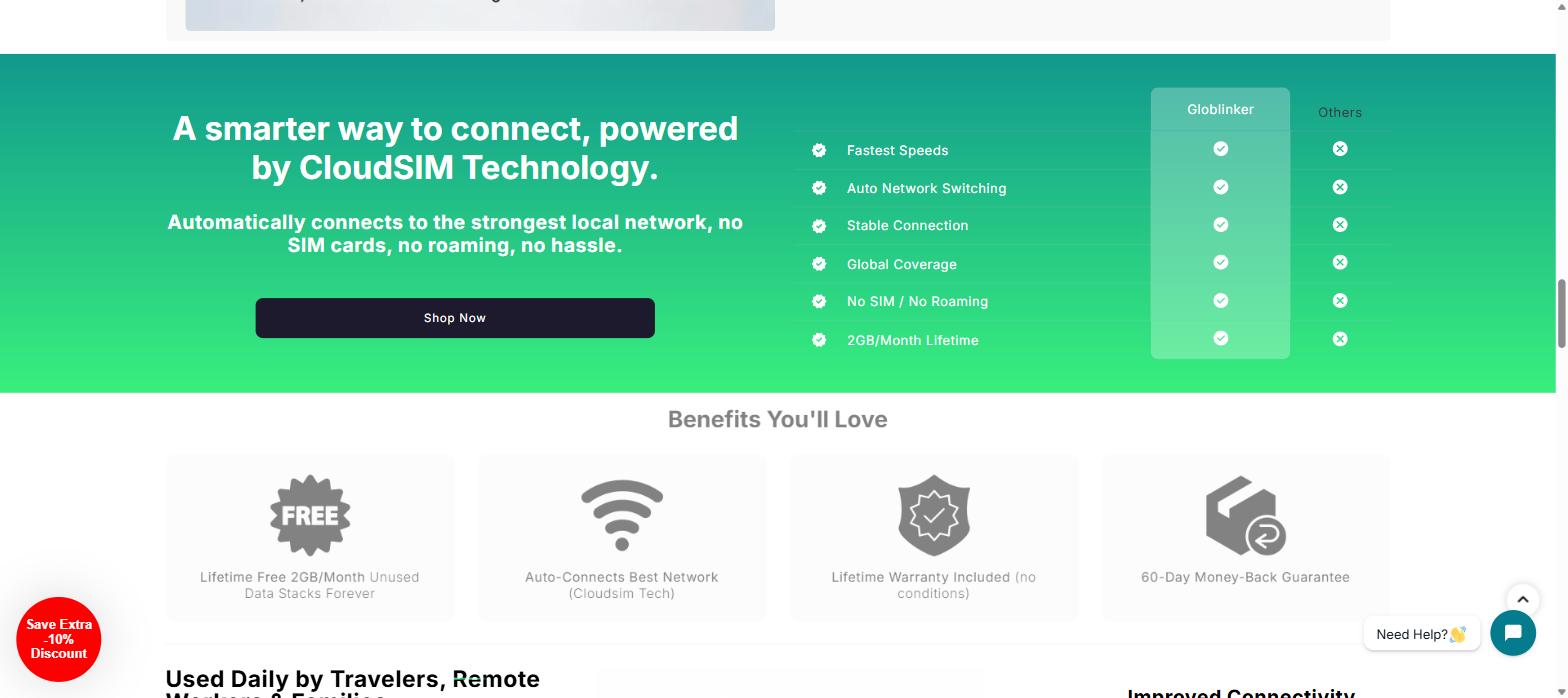 GlobLinker vs other WiFi hotspot options comparison chart